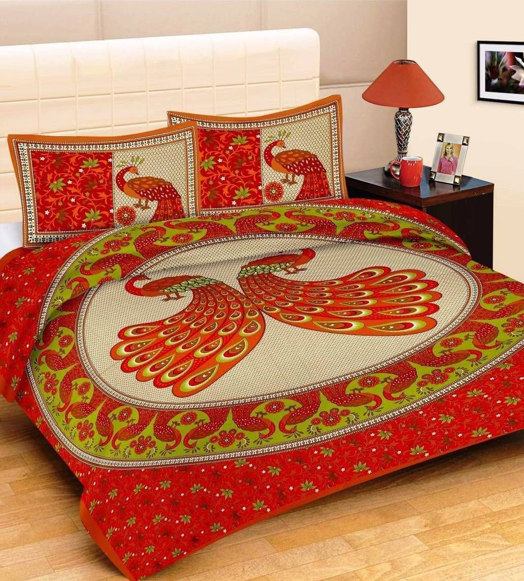 WAR TRADE Cotton 1 Double Bedsheet with 2 Pillow Covers ( Multicolor ) WAR TRADE Cotton 1 Double Bedsheet with 2 Pillow Covers ( Multicolor )