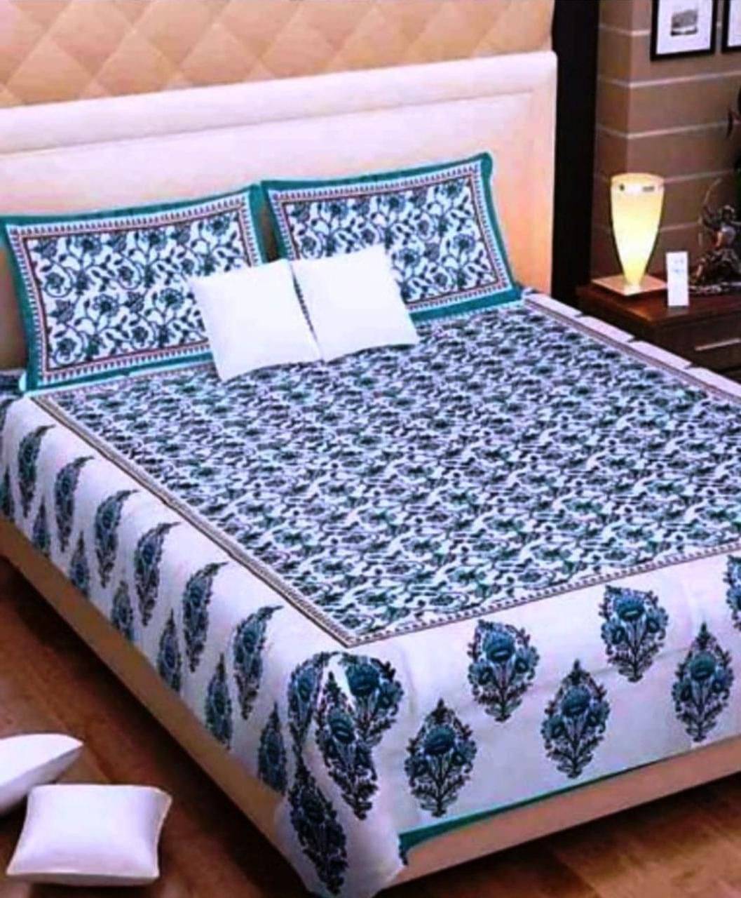 WAR TRADE Cotton 1 Double Bedsheet with 2 Pillow Covers ( Multicolor )     			WAR TRADE Cotton 1 Double Bedsheet with 2 Pillow Covers ( Multicolor )