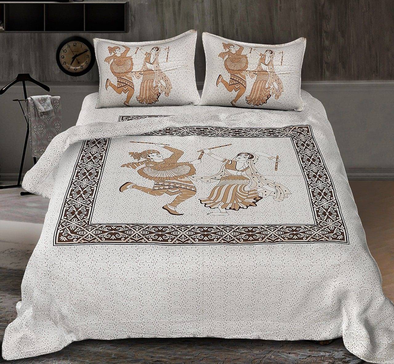 WAR TRADE Cotton 1 Double Bedsheet with 2 Pillow Covers ( White ) WAR TRADE Cotton 1 Double Bedsheet with 2 Pillow Covers ( White )