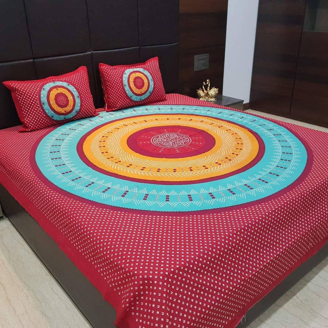 WAR TRADE Cotton 1 Double Bedsheet with 2 Pillow Covers ( Multicolor )     			WAR TRADE Cotton 1 Double Bedsheet with 2 Pillow Covers ( Multicolor )