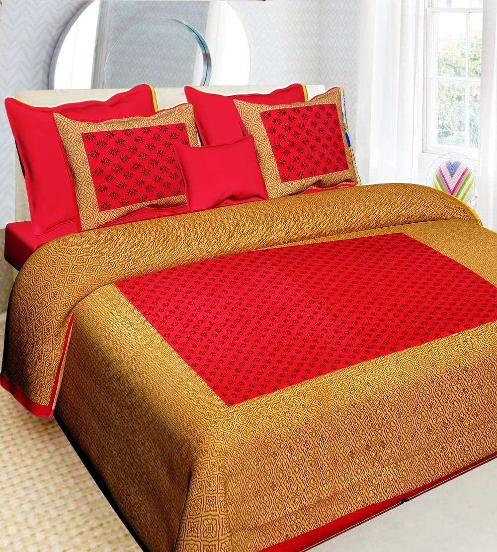 WAR TRADE Cotton 1 Double Bedsheet with 2 Pillow Covers ( Multicolor )     			WAR TRADE Cotton 1 Double Bedsheet with 2 Pillow Covers ( Multicolor )