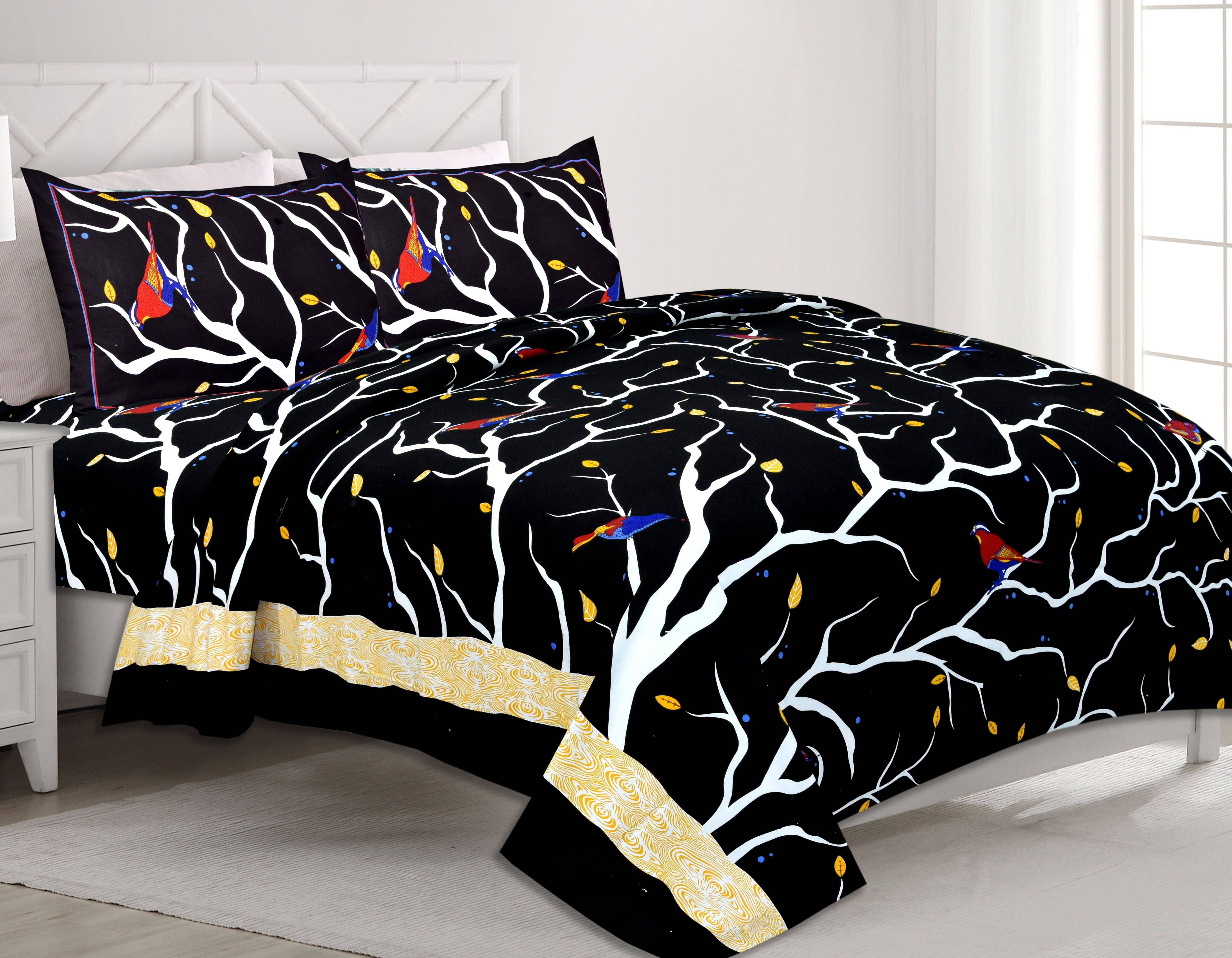 WAR TRADE Cotton 1 Double Bedsheet with 2 Pillow Covers ( Multicolor )     			WAR TRADE Cotton 1 Double Bedsheet with 2 Pillow Covers ( Multicolor )