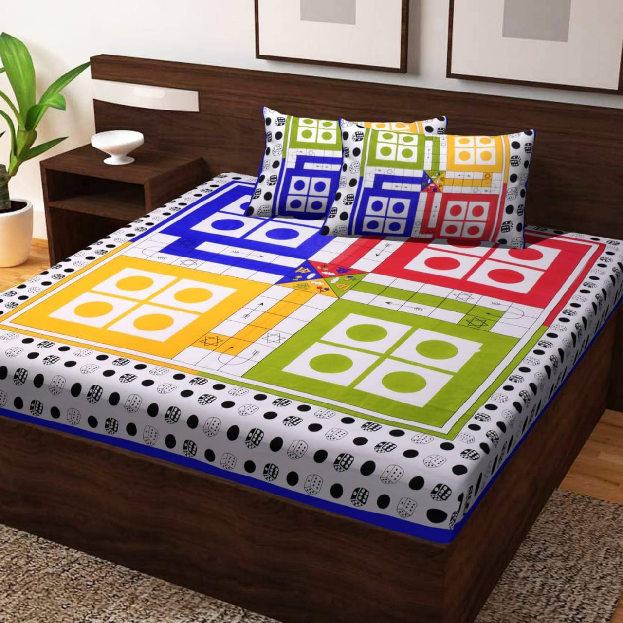 WAR TRADE Cotton 1 Double Bedsheet with 2 Pillow Covers ( Yellow ) WAR TRADE Cotton 1 Double Bedsheet with 2 Pillow Covers ( Yellow )