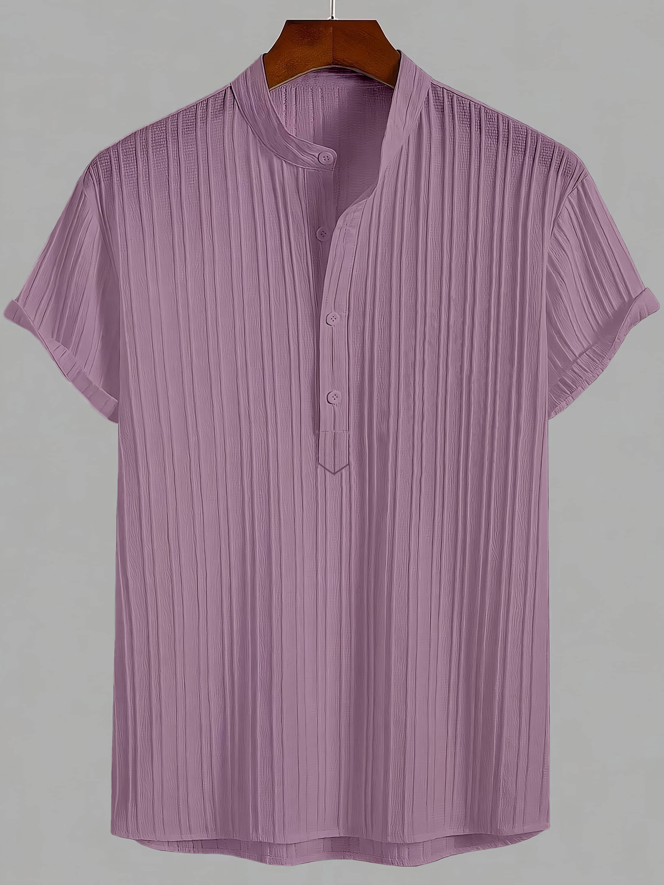 WEBRIC Cotton Blend Regular Fit Striped Half Sleeves Men's Casual Shirt - Pink ( Pack of 1 ) WEBRIC Cotton Blend Regular Fit Striped Half Sleeves Men's Casual Shirt - Pink ( Pack of 1 )