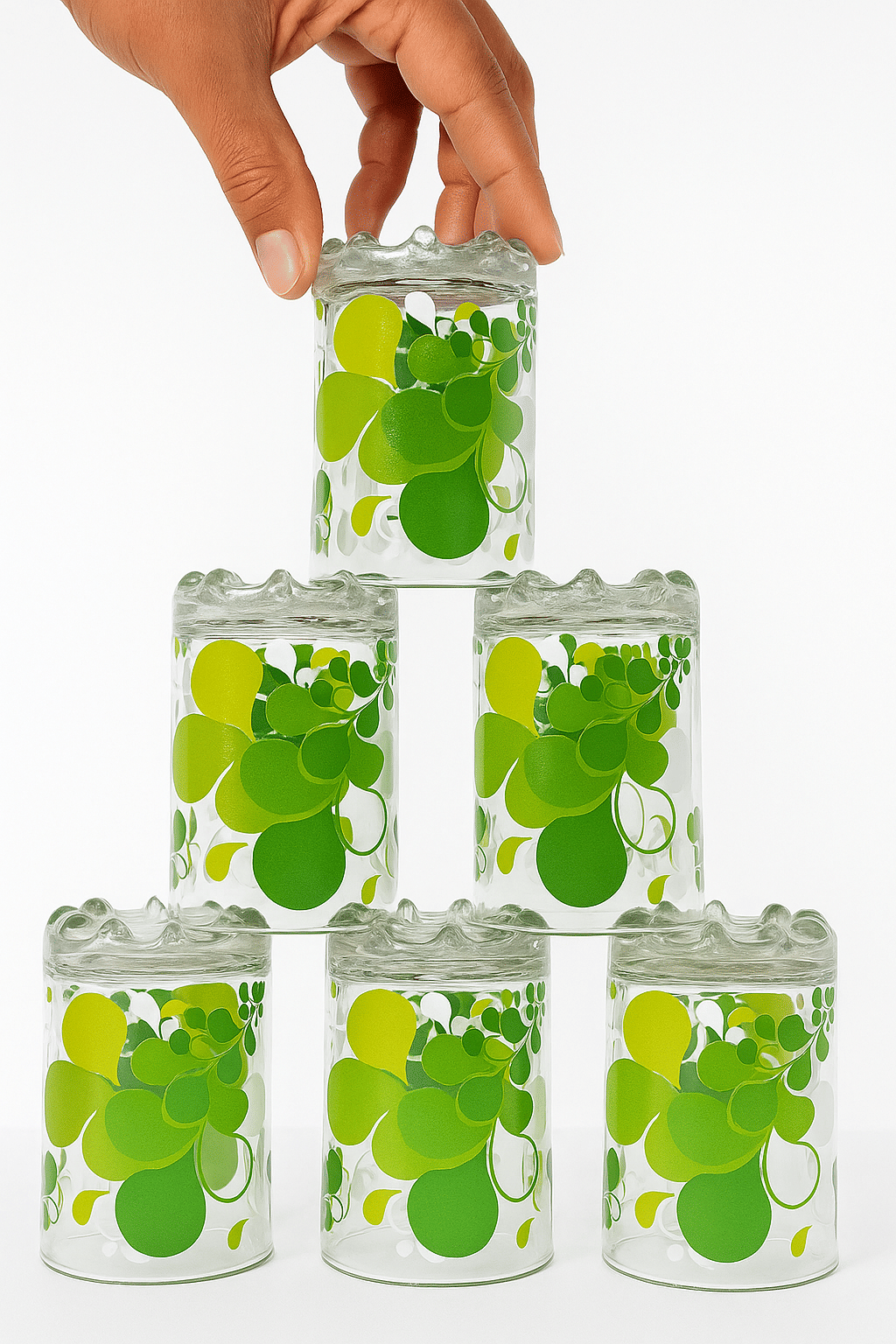 genreic FLORAL Glass Printed Glasses Set 200 ml ( Pack of 6 ) Transparent genreic FLORAL Glass Printed Glasses Set 200 ml ( Pack of 6 ) Transparent