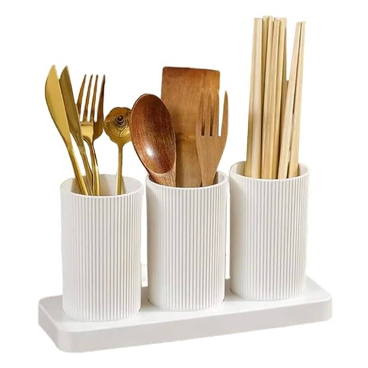     			iview kitchenware Knife/Fork/Spoon Plastic White Multi-Purpose Container ( Set of 1 )