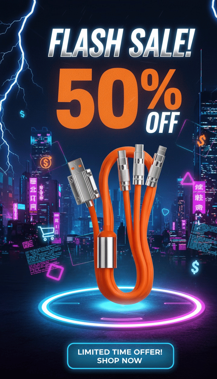 3-in-1 Multi Device Fast Charging Data Cable 3-in-1 Multi Device Fast Charging Data Cable