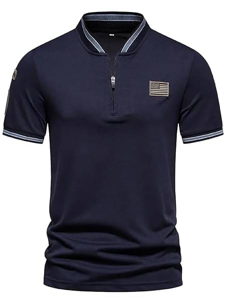     			AAPSKA Men Polyester Regular Fit Self Design Polo T Shirt ( Blue )