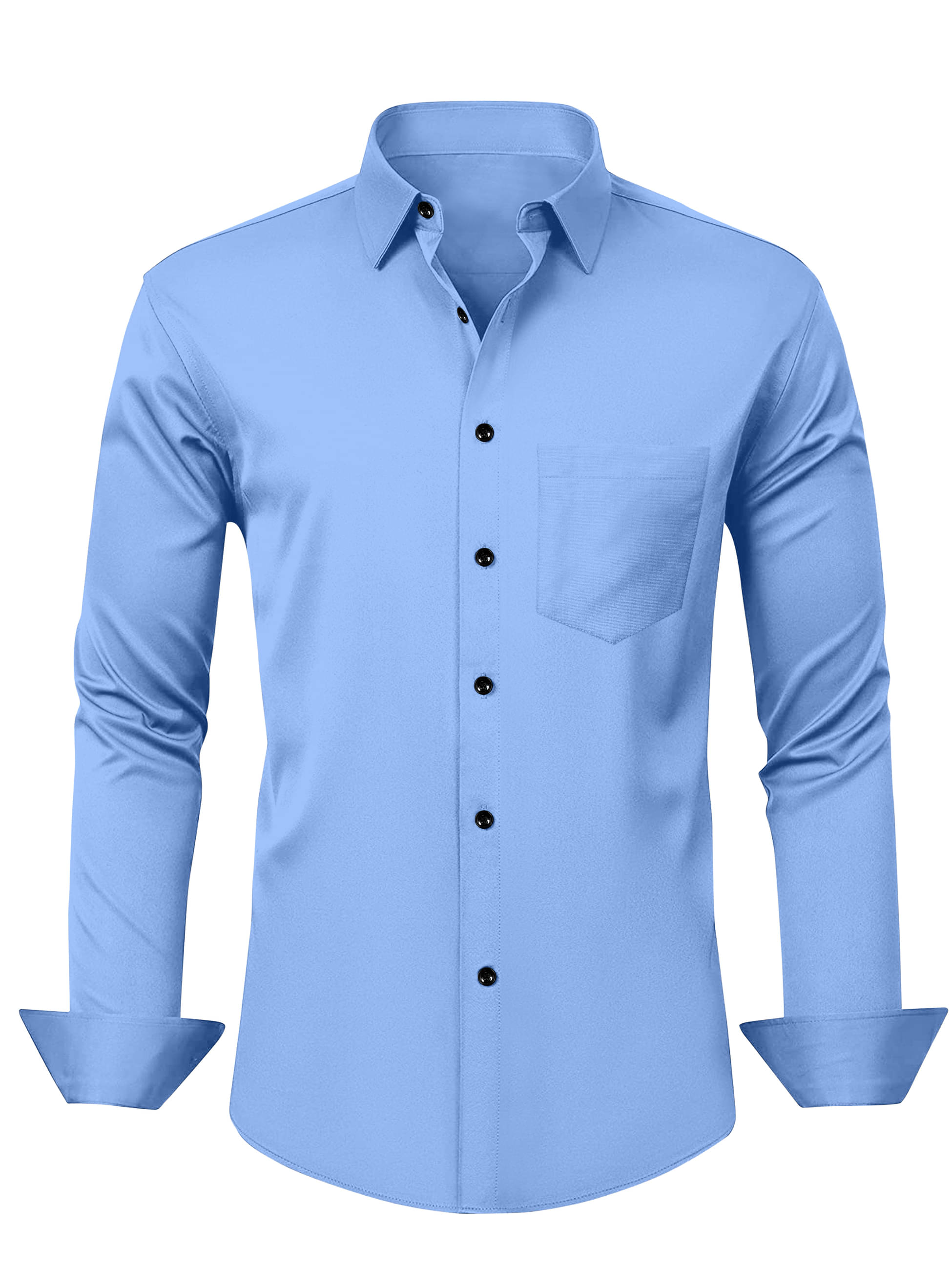 AITAVIK OVERSEAS Poly Cotton Regular Fit Solids Full Sleeves Men's Casual Shirt - Aqua Blue ( Pack of 1 ) AITAVIK OVERSEAS Poly Cotton Regular Fit Solids Full Sleeves Men's Casual Shirt - Aqua Blue ( Pack of 1 )