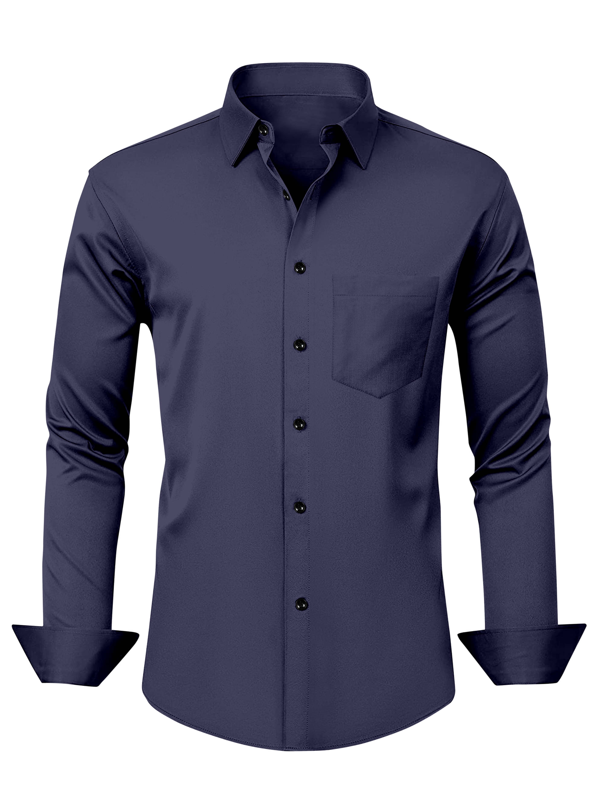     			AITAVIK OVERSEAS Poly Cotton Regular Fit Solids Full Sleeves Men's Casual Shirt - Navy Blue ( Pack of 1 )