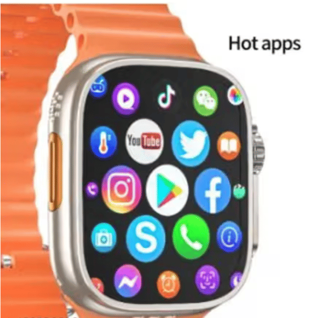     			AMOLED BT Calling Rubber Upto 2-3 days Smart Watch Orange