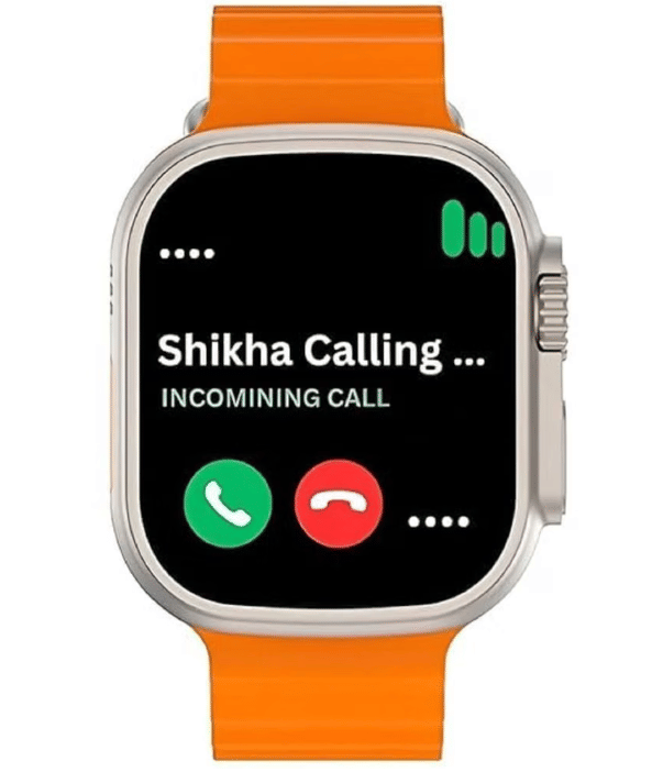     			AMOLED BT Calling Rubber Upto 1-2 days Smart Watch Orange