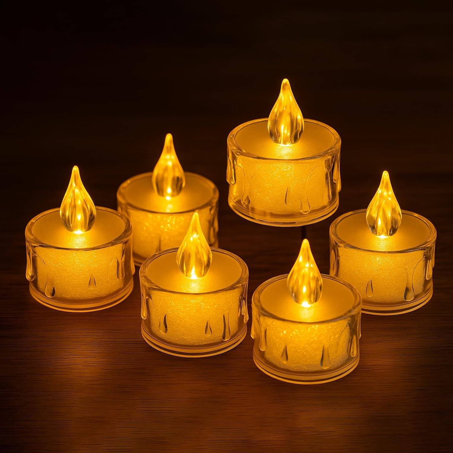     			AUMIXX - LED T-lite Battery Opearted Gold ( Pack of 6 )
