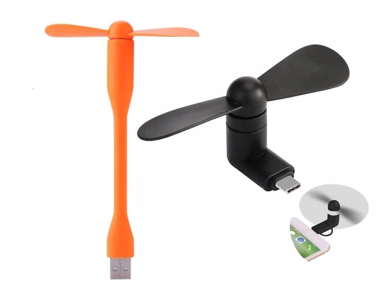     			AVYA Mini Portable Type-C Mobile Phone Cooling Fan Multi colour Mini Portable Type-C Mobile Phone Cooling Fan PACK OF 2