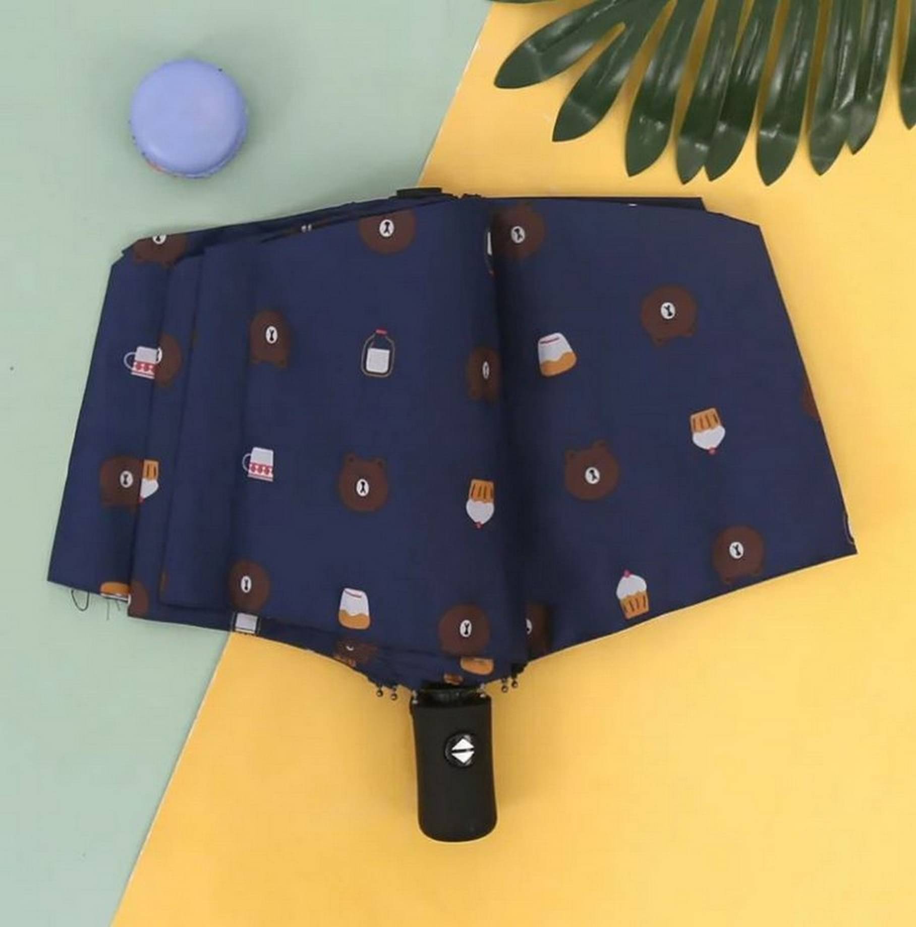 Adorazone 3 Fold Manual Umbrella For Rain Sun Wind ( Turquoise , Printed ) Adorazone 3 Fold Manual Umbrella For Rain Sun Wind ( Turquoise , Printed )
