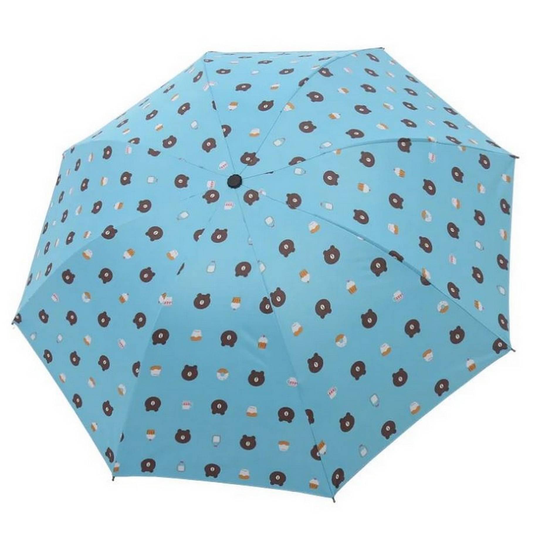 Adorazone 3 Fold Manual Umbrella For Rain Sun Wind ( Blue , Printed ) Adorazone 3 Fold Manual Umbrella For Rain Sun Wind ( Blue , Printed )