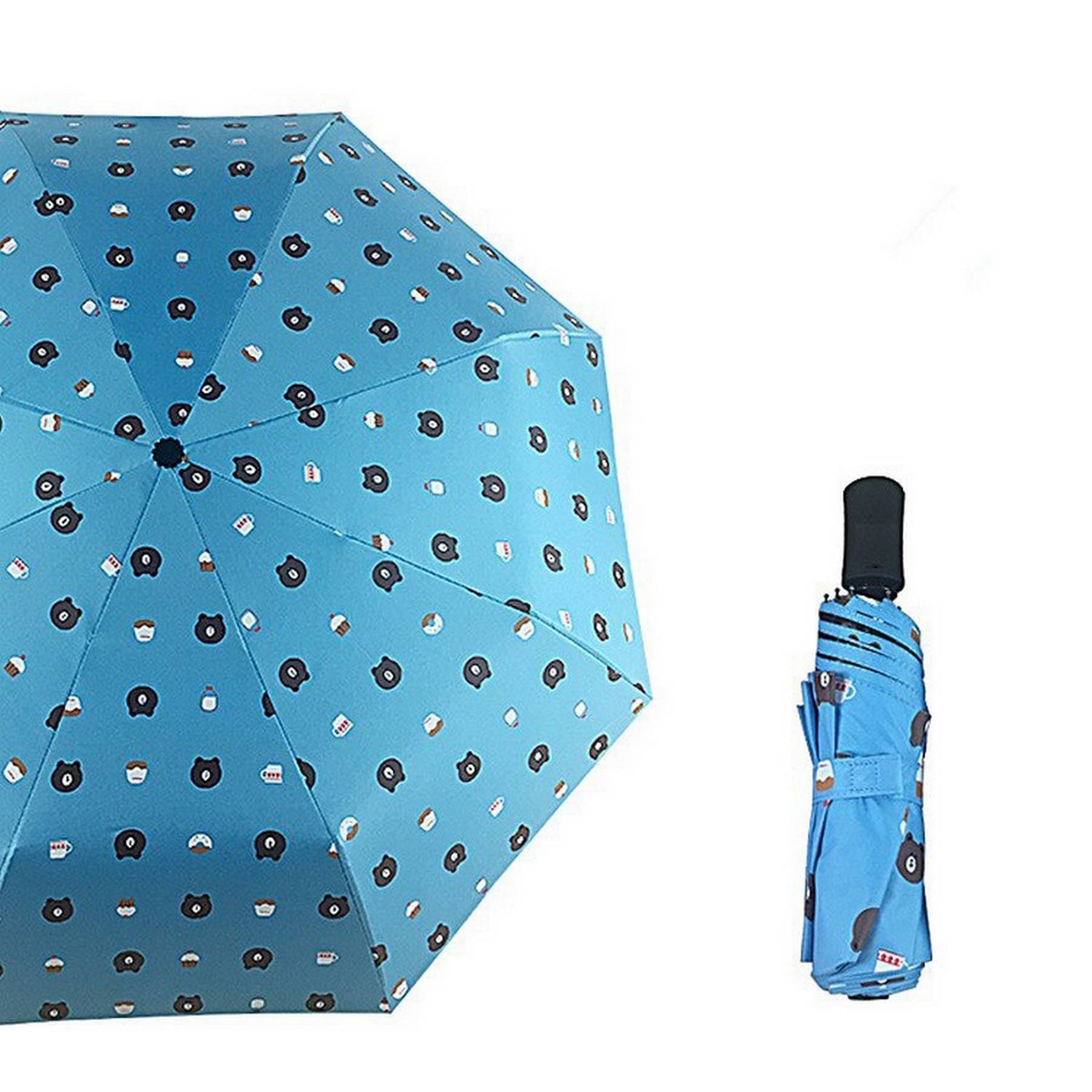 Adorazone 3 Fold Manual Umbrella For Rain Sun Wind ( Blue , Printed ) Adorazone 3 Fold Manual Umbrella For Rain Sun Wind ( Blue , Printed )