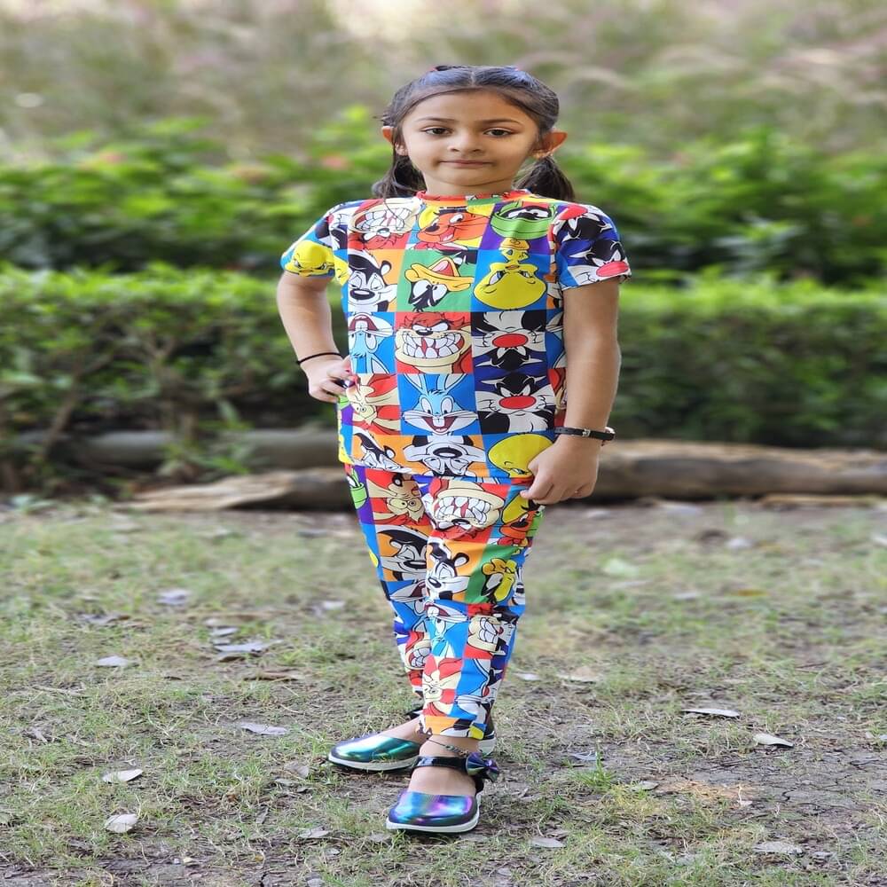    			Alanta Pack of 1 Girls Cotton Blend Nightsuit Set ( Multicolor )