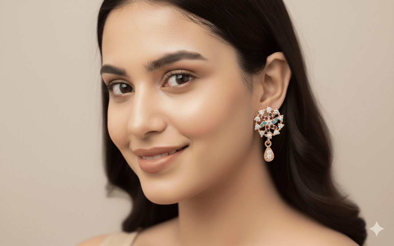     			Angolalark Beige Jhumki Earrings ( Pack of 1 )