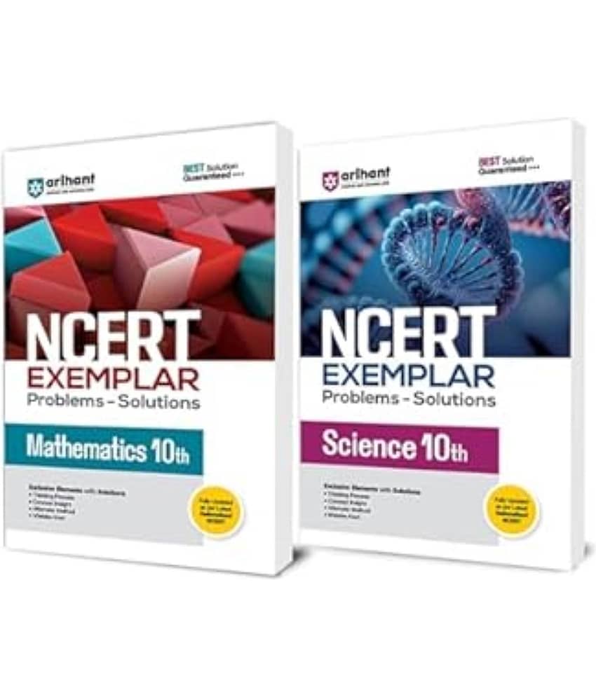 Arihant NCERT Exemplar Science, Math 10th Latest Rationalized Edition (Set of 2)| Problems & Solutions with Exclusive Elements - Stationery | Buy online on ZillyBuy