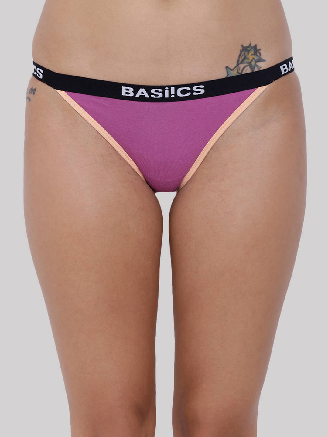     			BASIICS By La Intimo Cotton Lycra Briefs ( Purple , Pack of 1 )