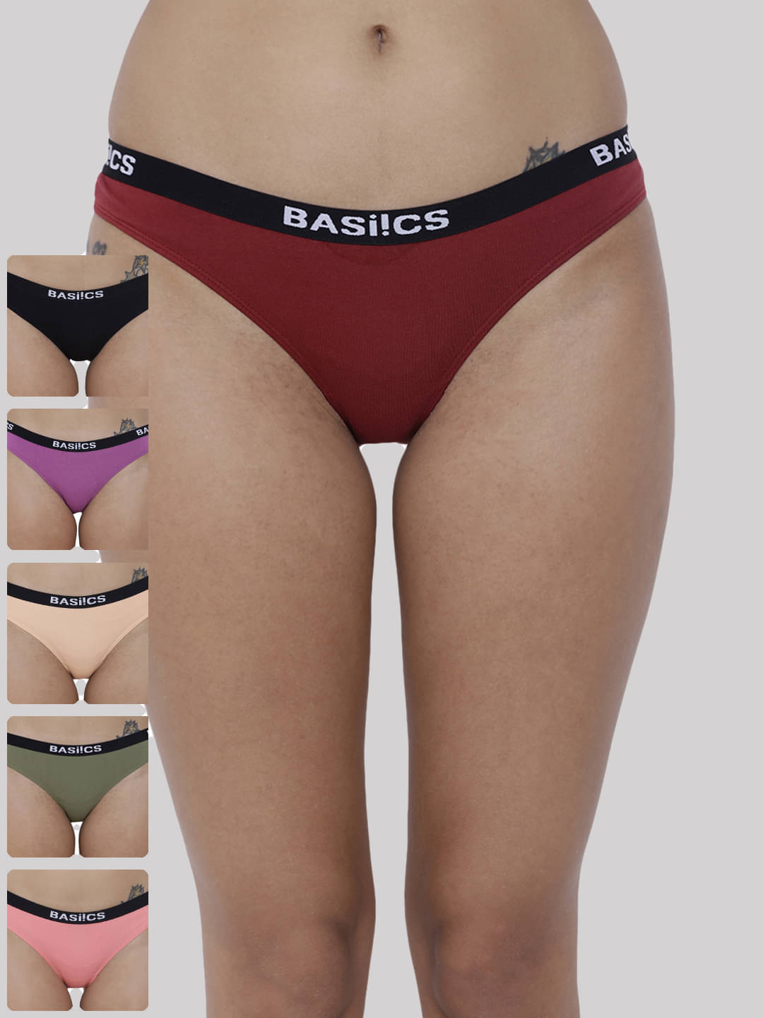 BASIICS By La Intimo Cotton Lycra Briefs ( Multicolor , Pack of 6 ) BASIICS By La Intimo Cotton Lycra Briefs ( Multicolor , Pack of 6 )