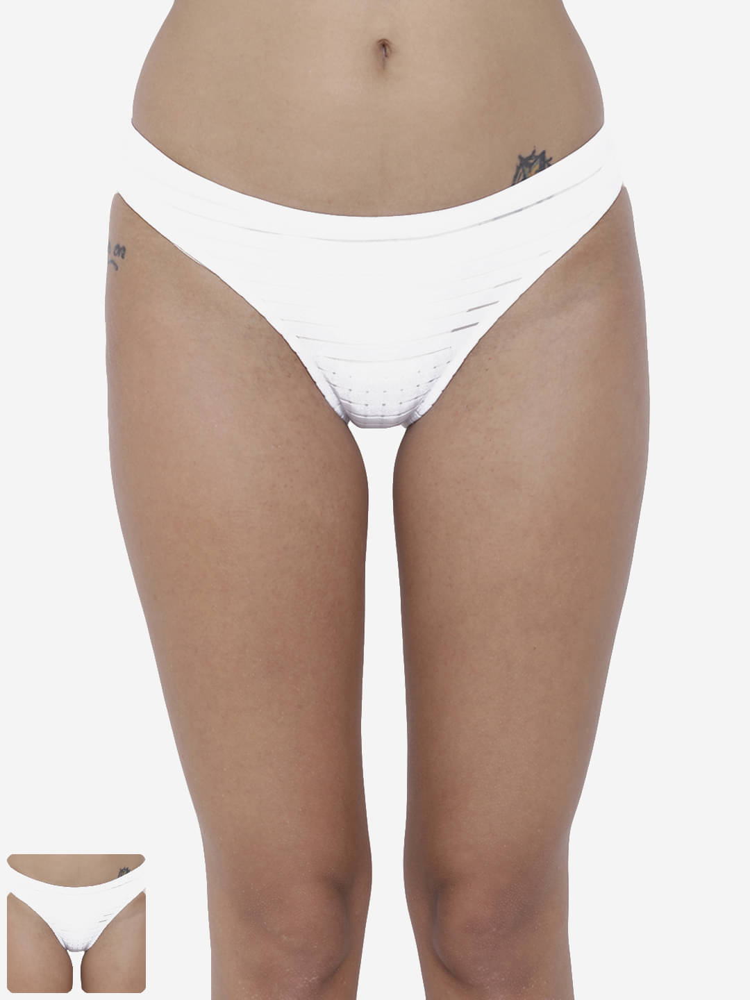 BASIICS By La Intimo Polyester Briefs ( White , Pack of 2 ) BASIICS By La Intimo Polyester Briefs ( White , Pack of 2 )