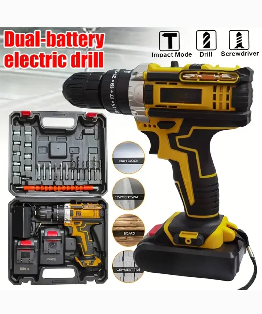 BLUE BOX - Drill machine 30W 10mm Cordless Drill Machine with Bits BLUE BOX - Drill machine 30W 10mm Cordless Drill Machine with Bits