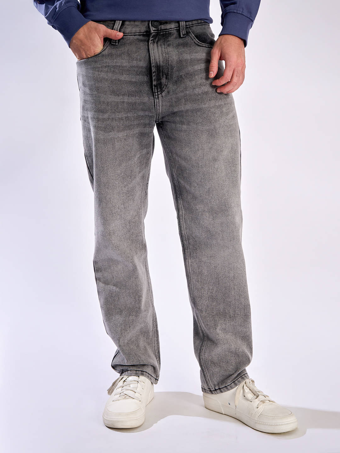 Bene Kleed Straight Clean Look Men's Jeans - Charcoal ( Pack of 1 ) Bene Kleed Straight Clean Look Men's Jeans - Charcoal ( Pack of 1 )