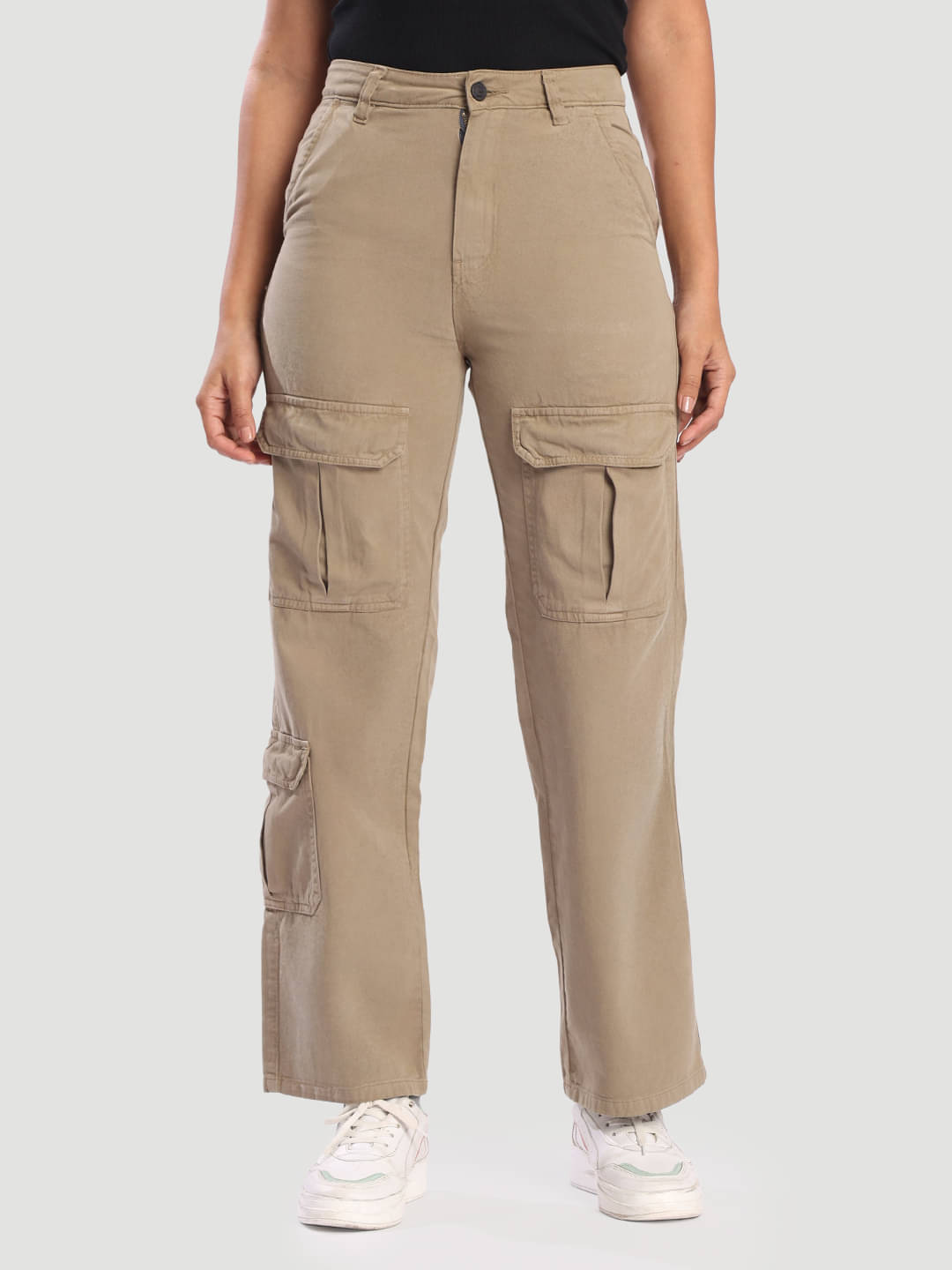     			Bene Kleed Women Cotton Cargos Trousers ( Brown )