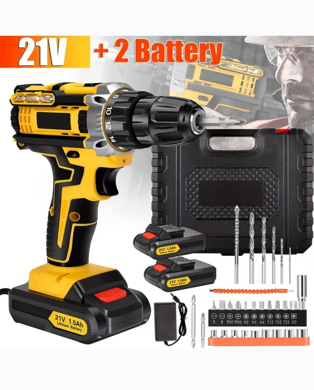     			BluBox - Drill machine 30W 10mm Cordless Drill Machine with Bits