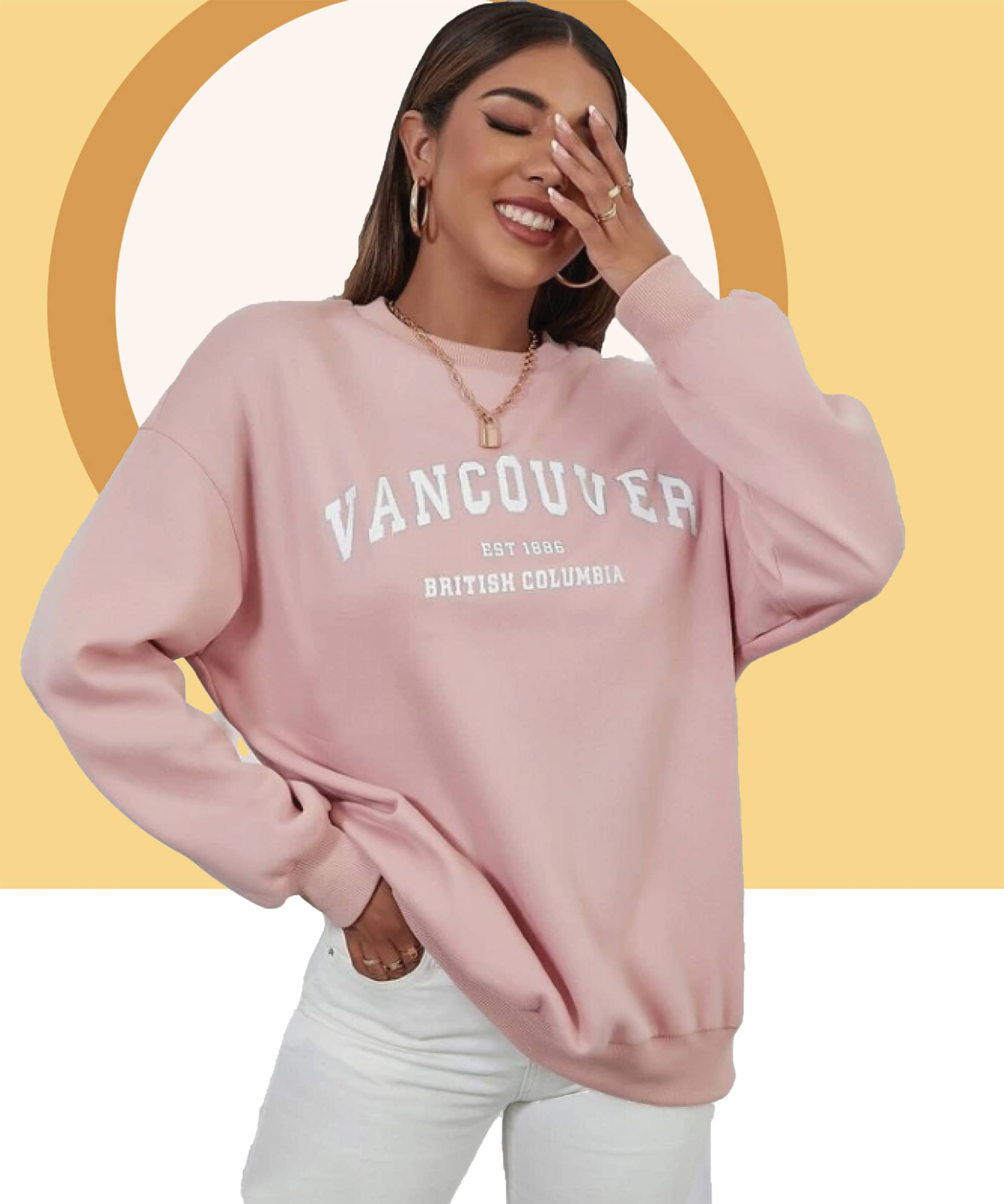 Christy World Women Fleece Round Neck Sweatshirt ( Pink ) Christy World Women Fleece Round Neck Sweatshirt ( Pink )