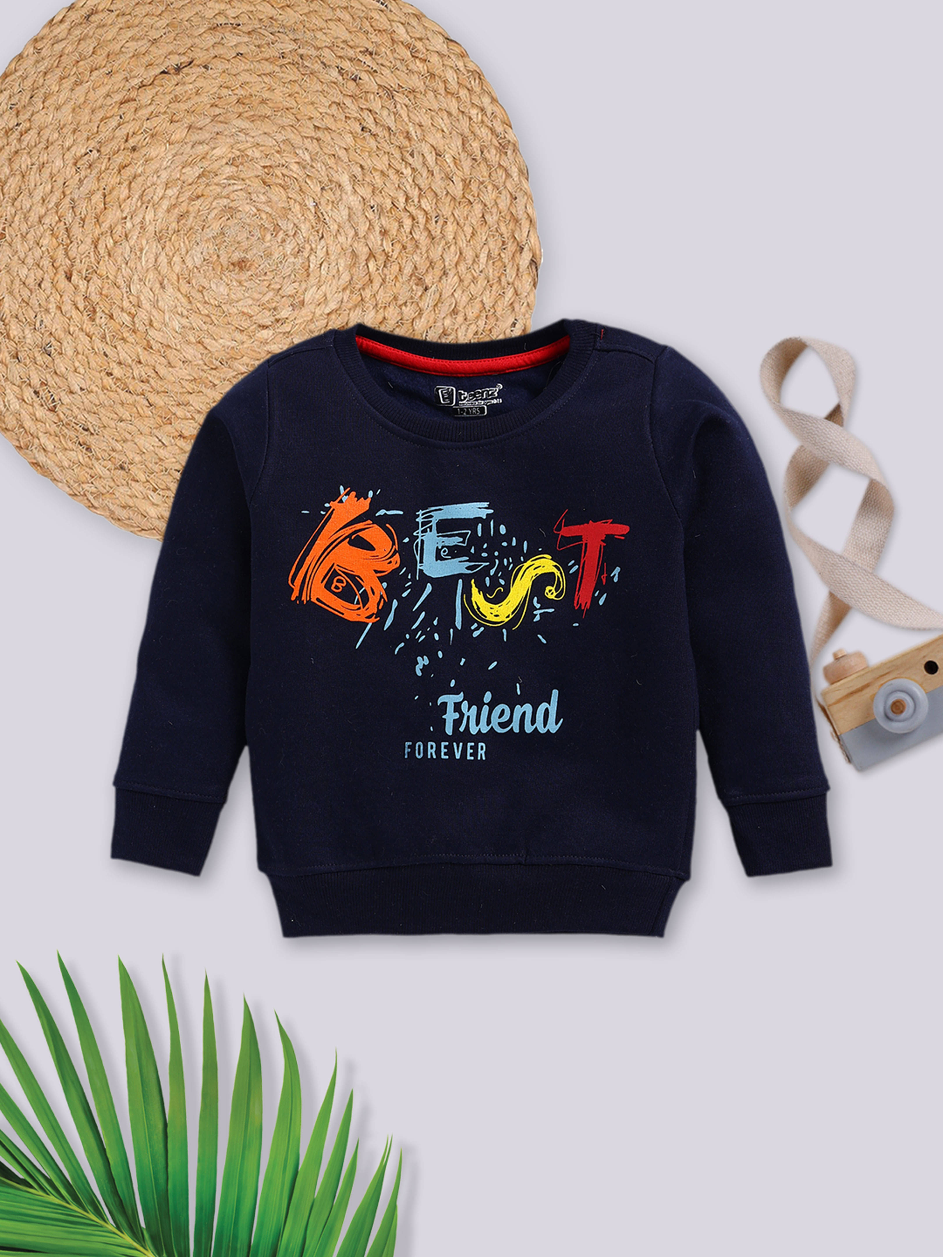     			Eteenz Pack of 1 Boys Fleece Sweatshirt ( Navy )