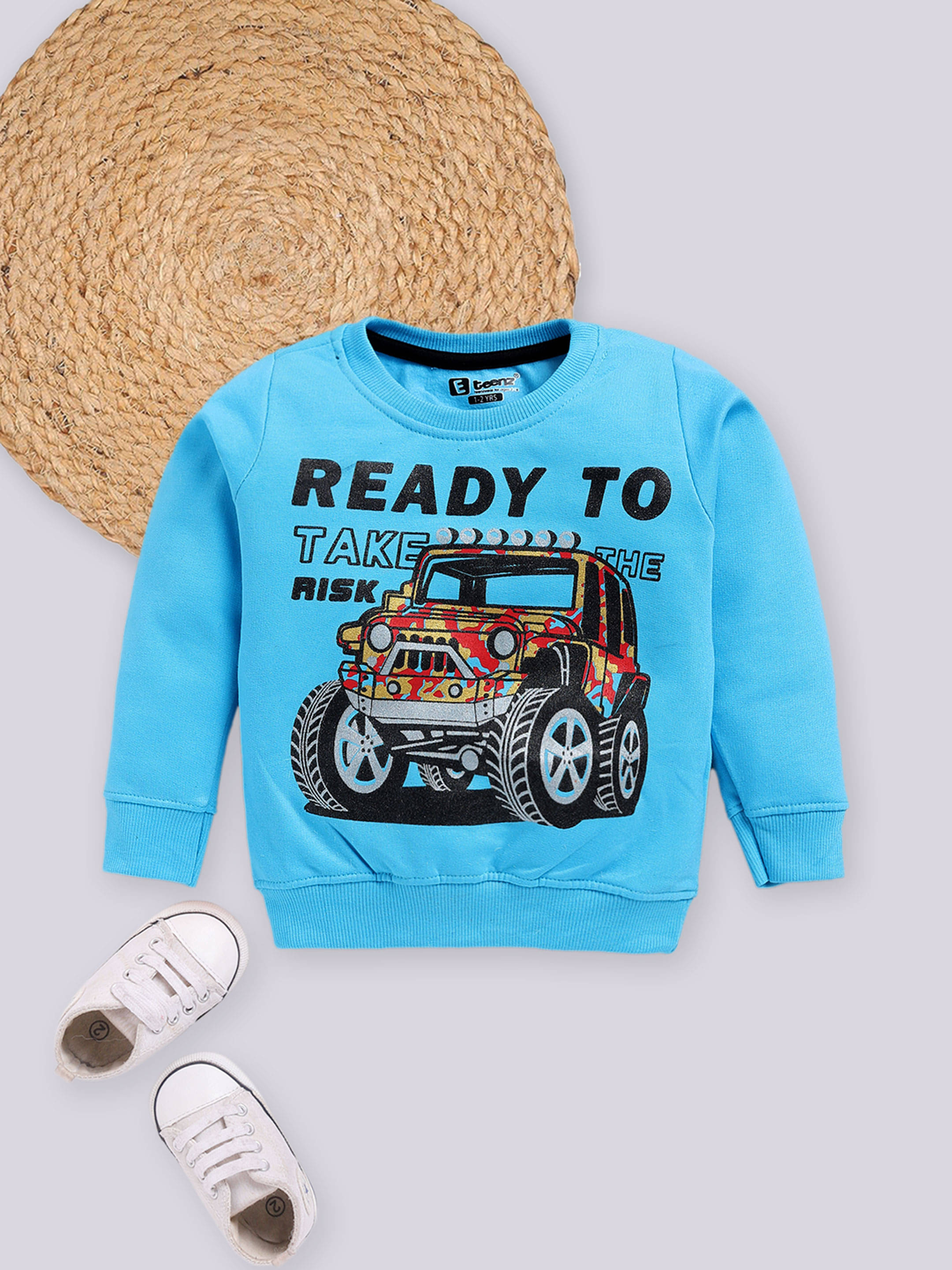     			Eteenz Pack of 1 Boys Fleece Sweatshirt ( Aqua )