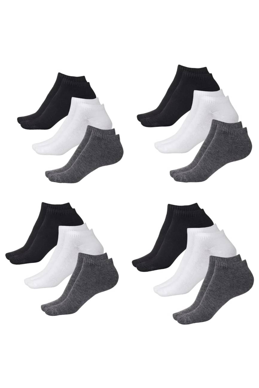     			GENRIC 01 Pack of 12 Men's Cotton Blend Ankle Length Socks ( Multicolor )
