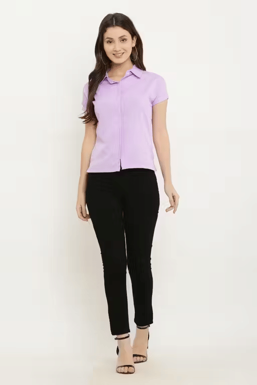     			Generic RR Fashions Women Crepe Shirt ( Purple )