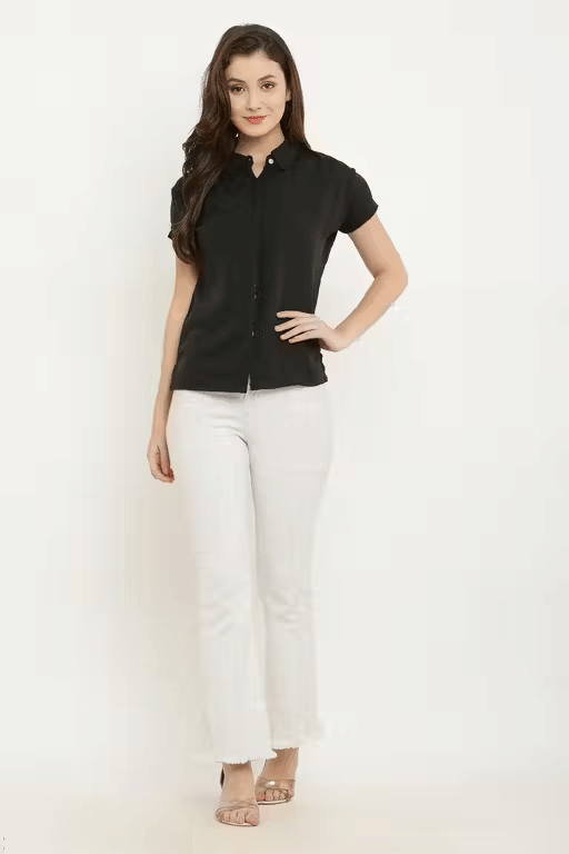     			Generic RR Fashions Women Crepe Shirt ( Black )