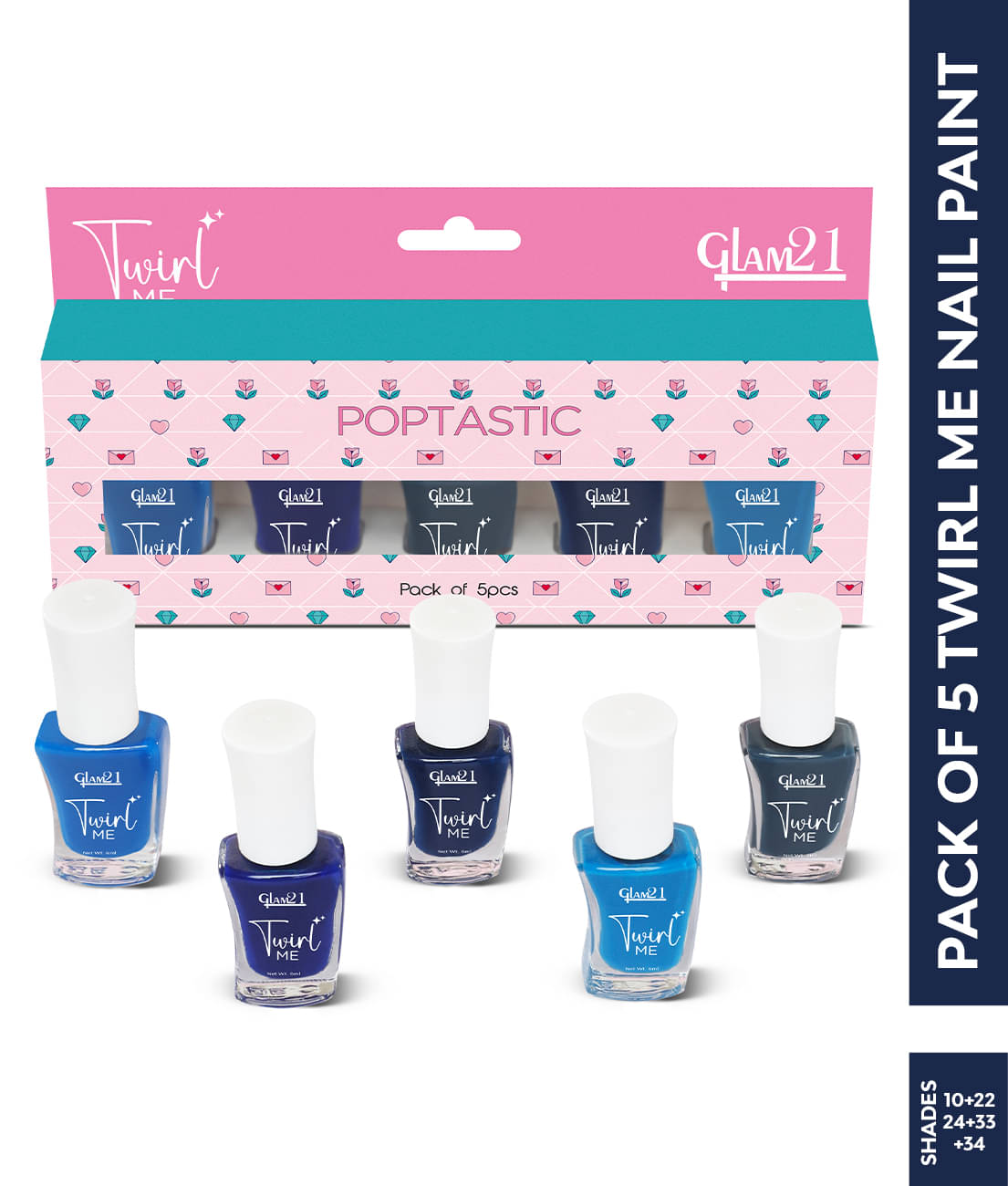     			Glam21 Coral Glossy Nail Polish 30 ( Pack of 5 )