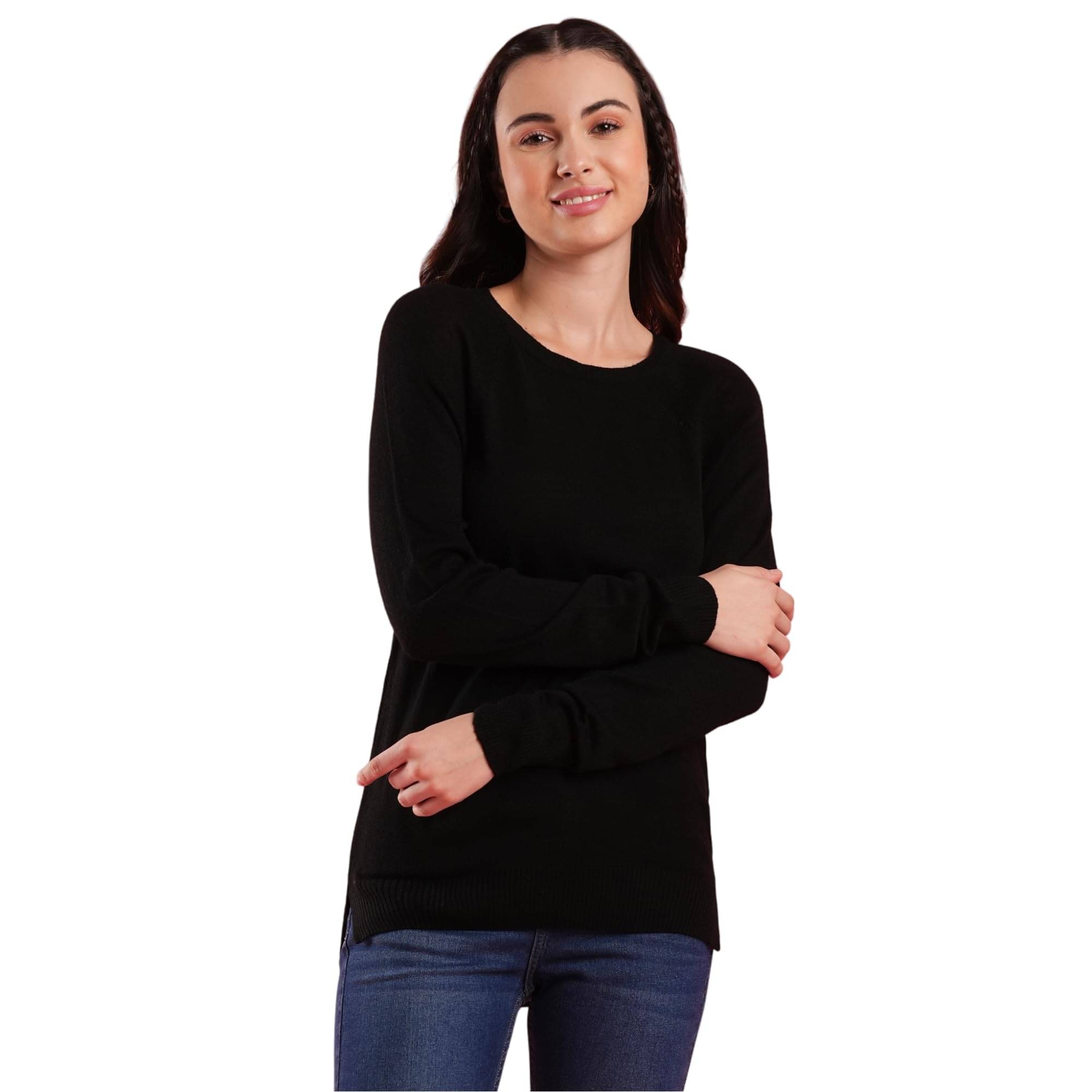     			Globus Acrylic Round Neck Women's Pullovers - Black ( Pack of 1 )