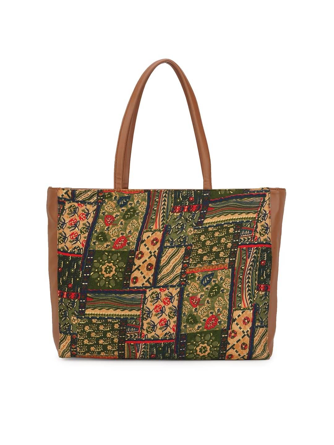     			Globus Handheld Bag Cotton Set of 1 ( Brown )