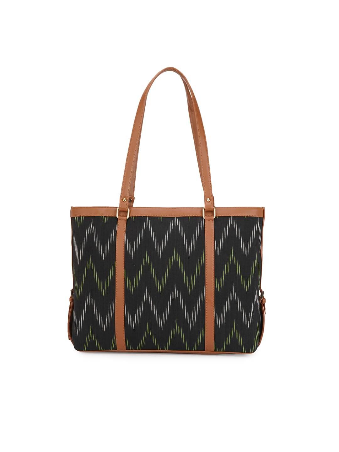     			Globus Handheld Bag Cotton Set of 1 ( Black )