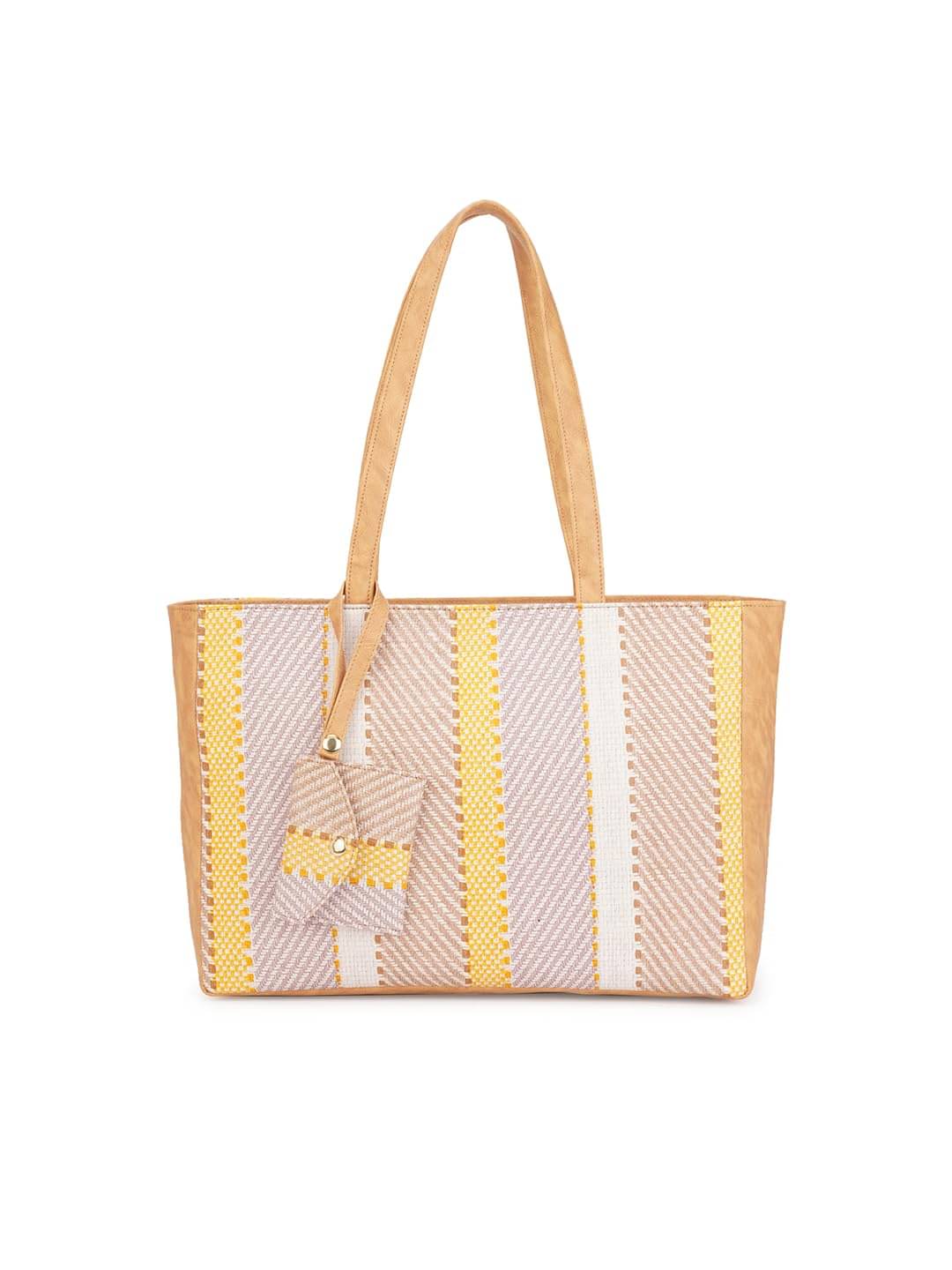     			Globus Handheld Bag Cotton Set of 1 ( Mustard )