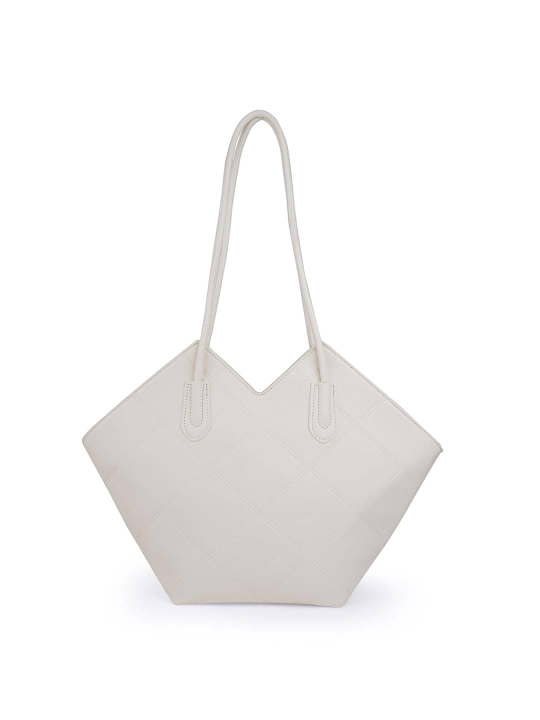     			Globus Handheld Bag PU Set of 1 ( White )