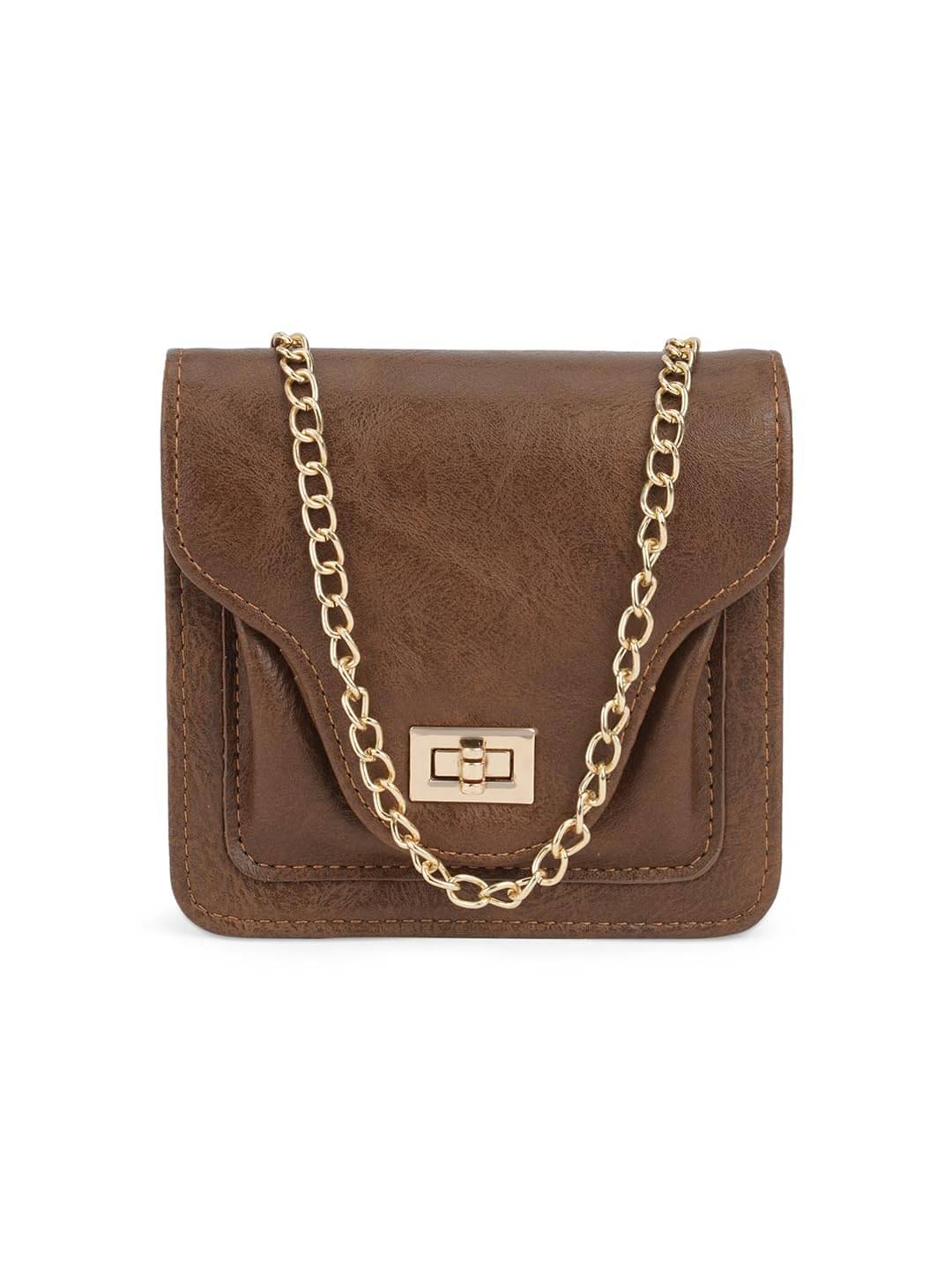     			Globus Handheld Bag PU Set of 1 ( Brown )