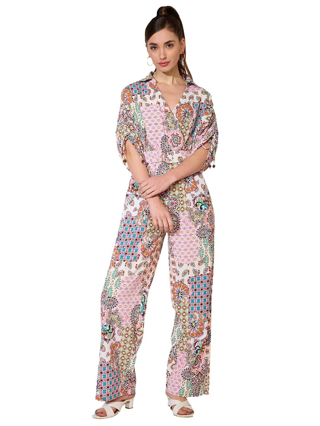     			Globus Women Crepe Jumpsuit ( Pink )
