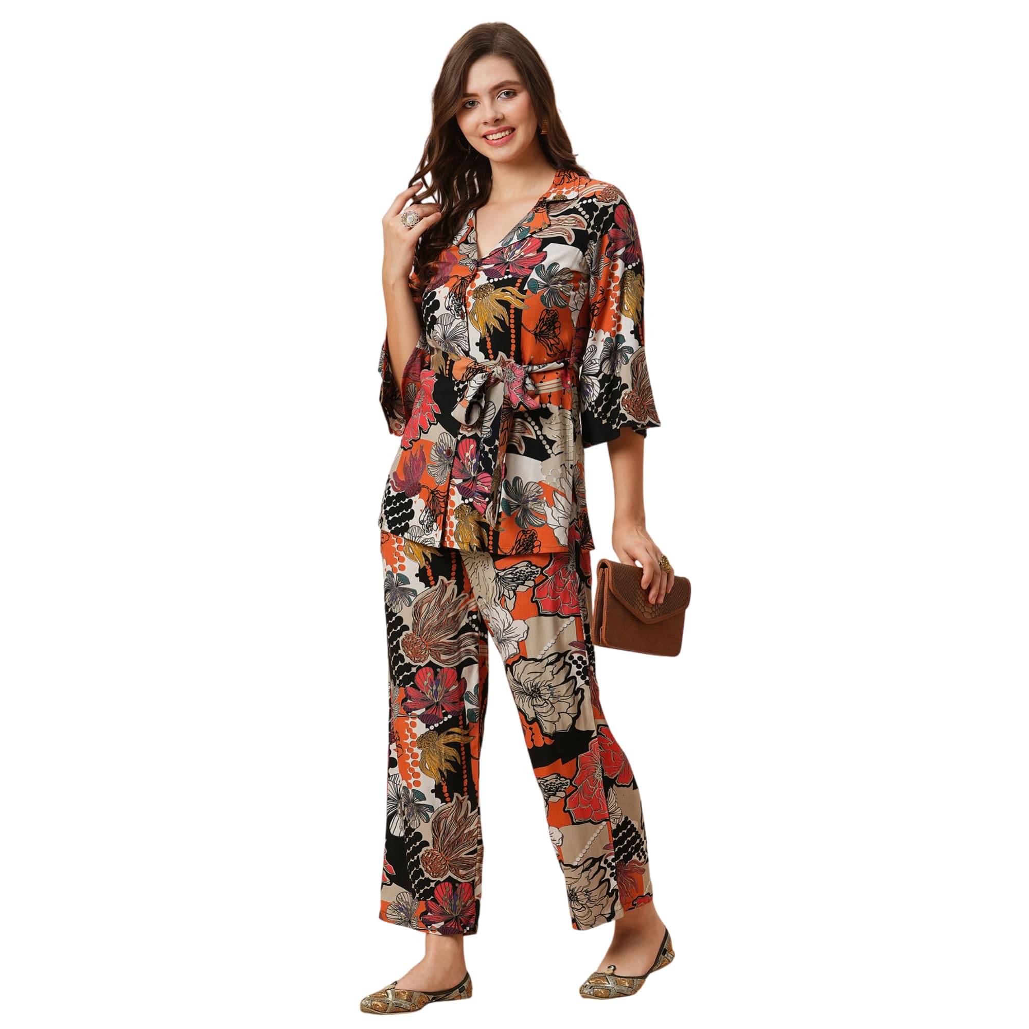     			Globus Women Tunic With Trousers Co-Ord Set ( Multicolor )