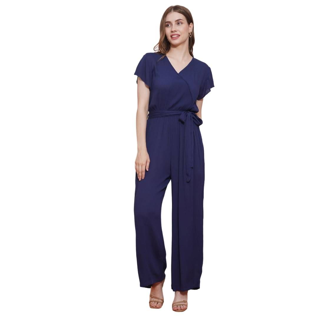 Globus Women Viscose Jumpsuit ( Navy Blue ) Globus Women Viscose Jumpsuit ( Navy Blue )