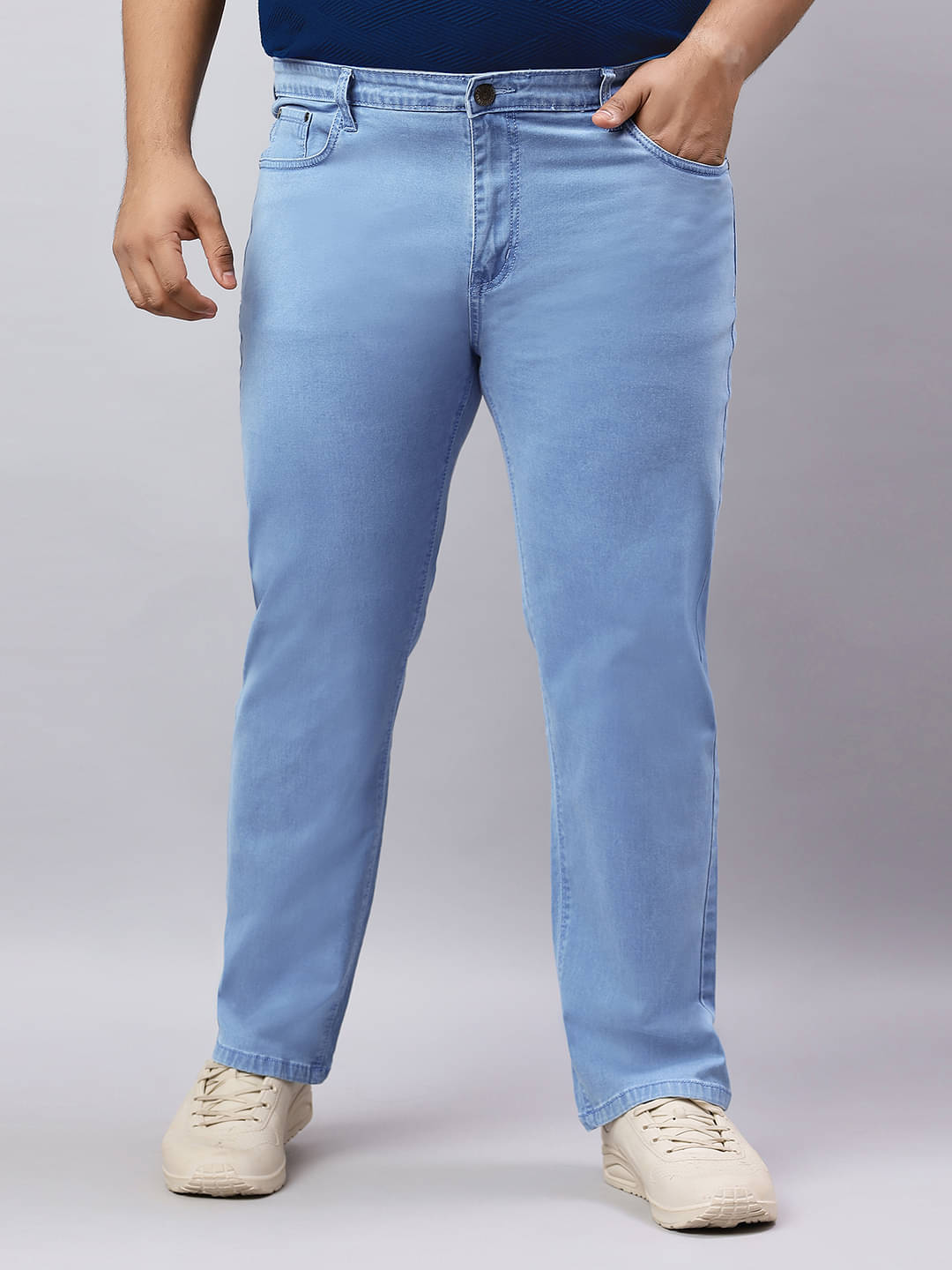     			HJ HASASI Regular Fit Clean Look Men's Jeans - Blue ( Pack of 1 )