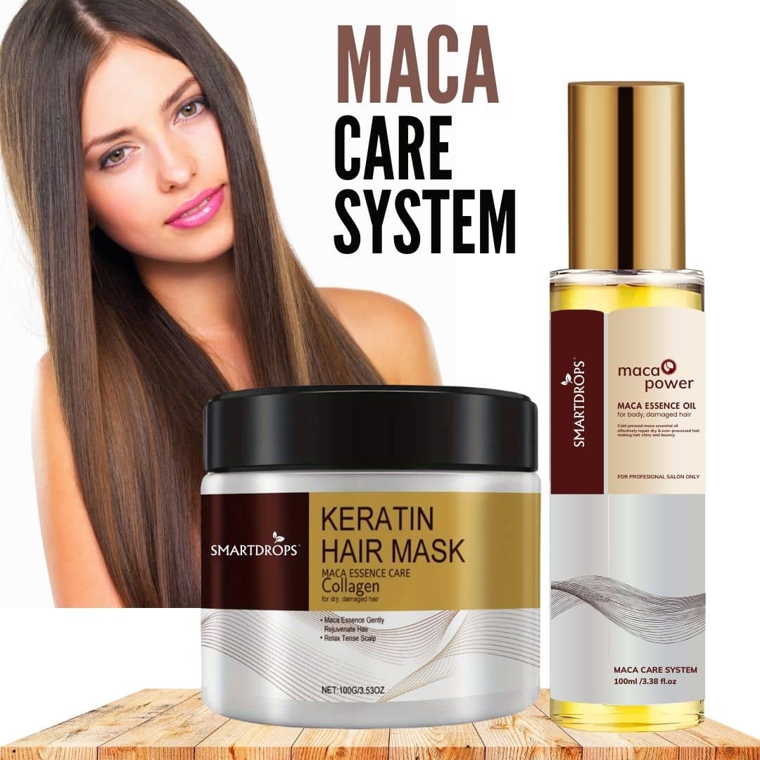 Keratin Nourishing Hair Treatment Mask + Hair Oil For Strong, Long & Smooth, Soft & Healthy-Looking Hair Combo Pack