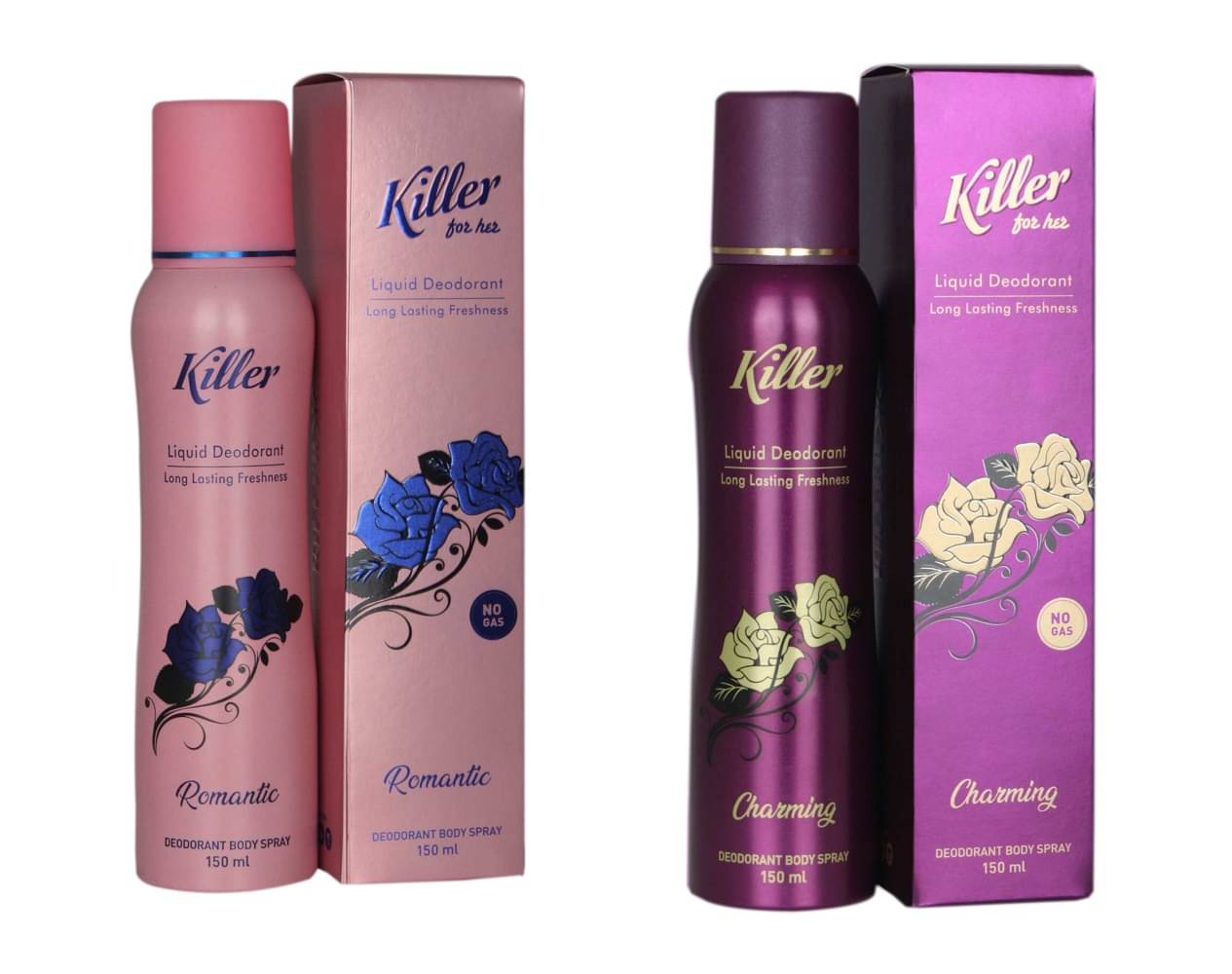Killer No Gas Only Spray-Combo of 2 -150ml each Deodorant Spray for Women 300 ml ( Pack of 2 ) Killer No Gas Only Spray-Combo of 2 -150ml each Deodorant Spray for Women 300 ml ( Pack of 2 )